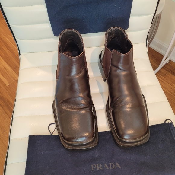 PRADA MEN'S MEN'S BOOTS, MADE IN ITALY, USA Size 7 GREAT DESIGN. - Picture 8 of 8